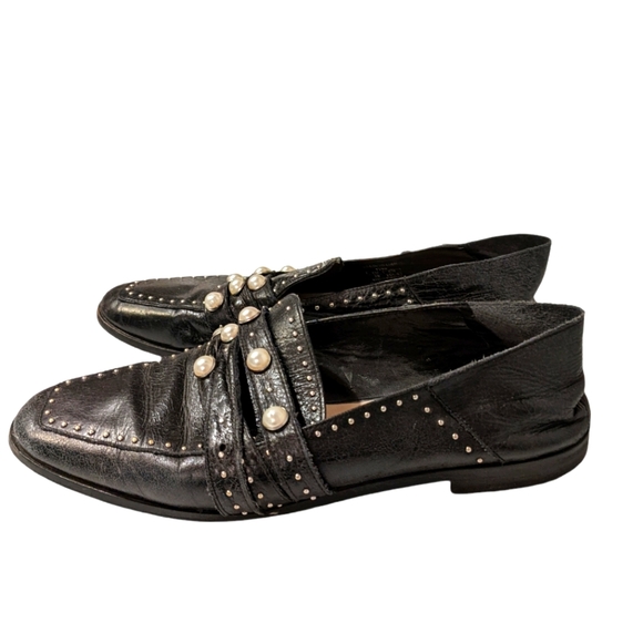 Zara Shoes - Zara Black Beaded Loafers Size 39